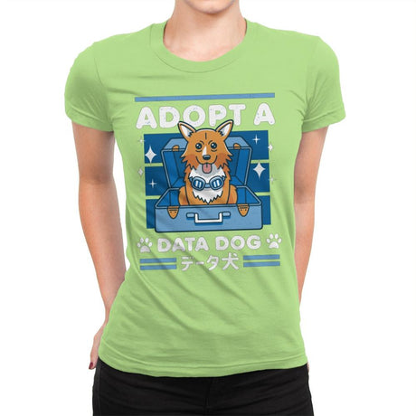 Adopt a Data Dog - Womens Premium T-Shirts RIPT Apparel Small / Mint