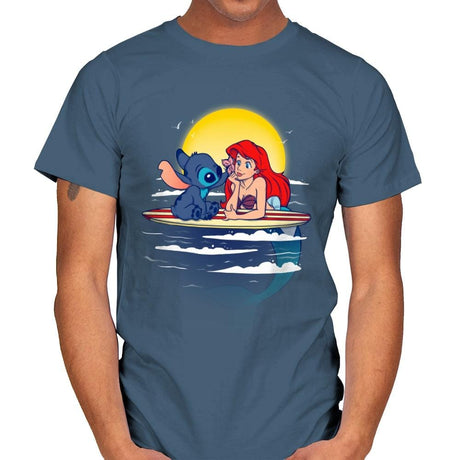 Aloha Mermaid - Best Seller - Mens T-Shirts RIPT Apparel Small / Indigo Blue