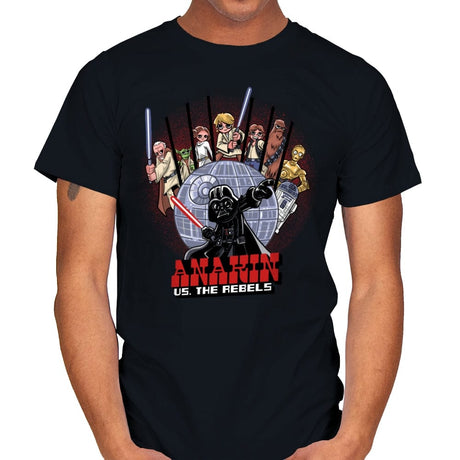 Anakin vs The Rebels - Mens T-Shirts RIPT Apparel Small / Black