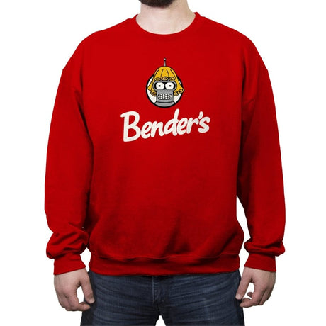 Bender's - Crew Neck Sweatshirt Crew Neck Sweatshirt RIPT Apparel Small / Red