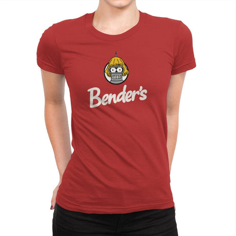 Bender's - Womens Premium T-Shirts RIPT Apparel Small / Red