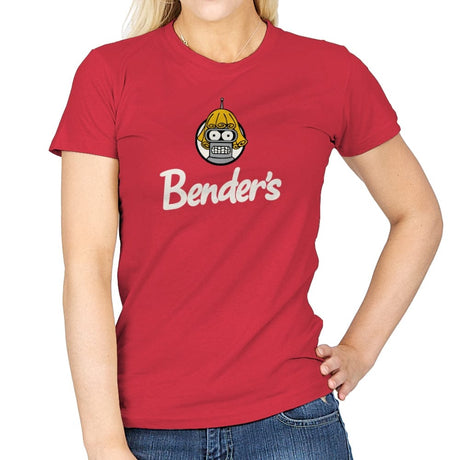 Bender's - Womens T-Shirts RIPT Apparel Small / Red