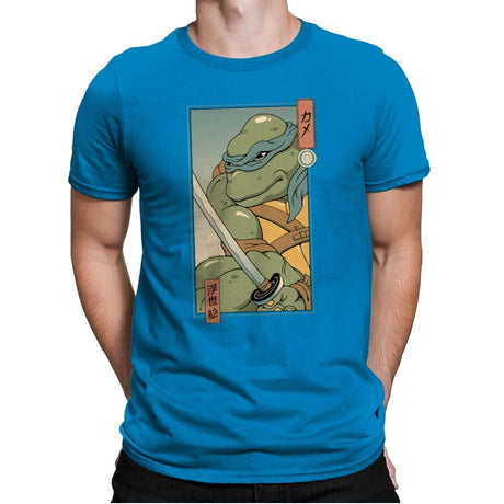Blue Kame Ninja - Mens Premium T-Shirts RIPT Apparel Small / Turqouise