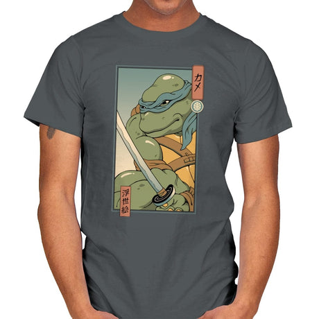 Blue Kame Ninja - Mens T-Shirts RIPT Apparel Small / Charcoal