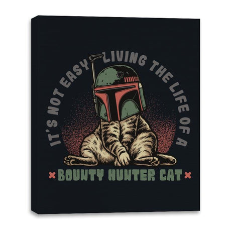 Bounty Hunter Cat - Canvas Wraps Canvas Wraps RIPT Apparel 16x20 / Black