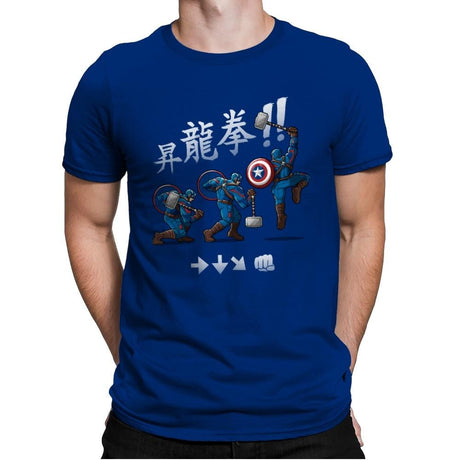 Cap Shoryuken - Anytime - Mens Premium T-Shirts RIPT Apparel Small / Royal