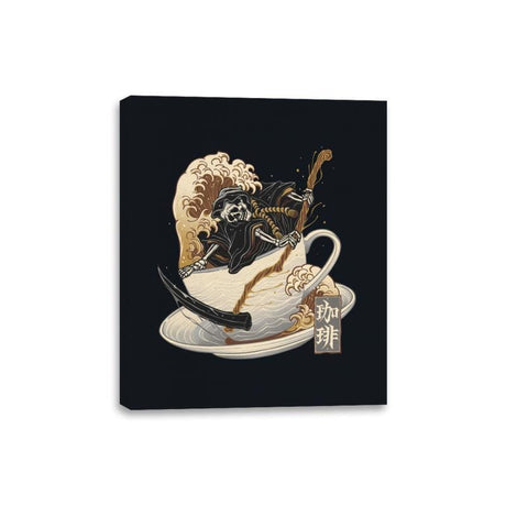 Death by Coffee - Canvas Wraps Canvas Wraps RIPT Apparel 8x10 / Black