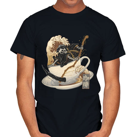 Death by Coffee - Mens T-Shirts RIPT Apparel Small / Black