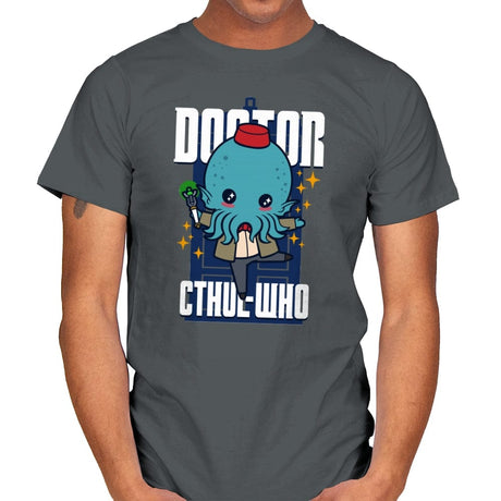 Doctor Cthul-Who - Mens T-Shirts RIPT Apparel Small / Charcoal