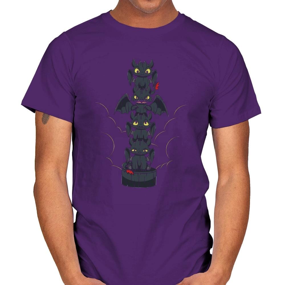 Dragon's Totem Moods - Mens T-Shirts RIPT Apparel Small / Purple