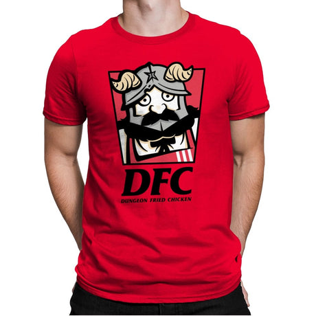 Dungeon Fried Chicken - Mens Premium T-Shirts RIPT Apparel Small / Red