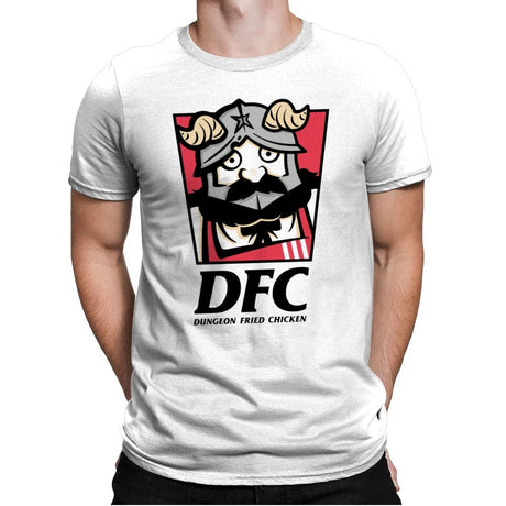 Dungeon Fried Chicken - Mens Premium T-Shirts RIPT Apparel Small / White