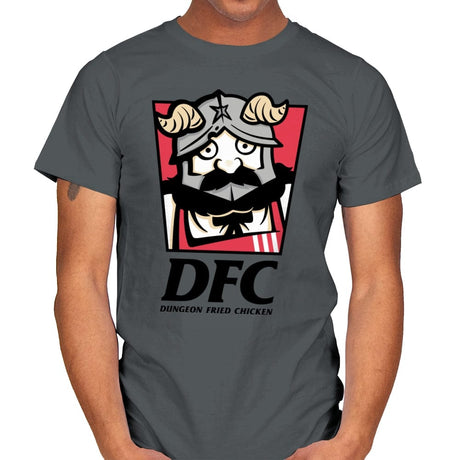 Dungeon Fried Chicken - Mens T-Shirts RIPT Apparel Small / Charcoal