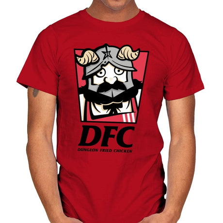 Dungeon Fried Chicken - Mens T-Shirts RIPT Apparel Small / Red