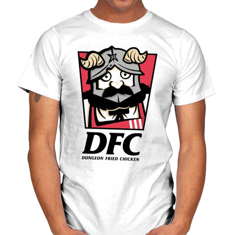 Dungeon Fried Chicken - Mens T-Shirts RIPT Apparel Small / White