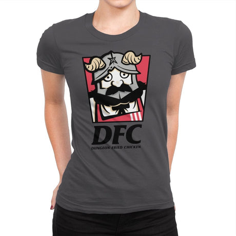 Dungeon Fried Chicken - Womens Premium T-Shirts RIPT Apparel Small / Heavy Metal