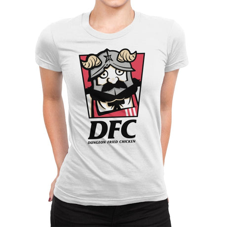 Dungeon Fried Chicken - Womens Premium T-Shirts RIPT Apparel Small / White