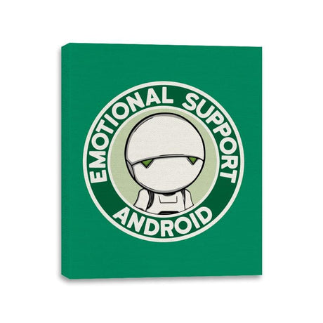 Emotional Support Android - Canvas Wraps Canvas Wraps RIPT Apparel 11x14 / Kelly