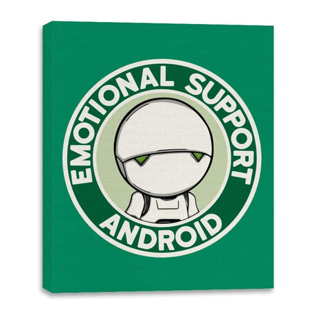Emotional Support Android - Canvas Wraps Canvas Wraps RIPT Apparel 16x20 / Kelly
