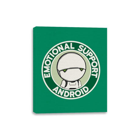 Emotional Support Android - Canvas Wraps Canvas Wraps RIPT Apparel 8x10 / Kelly