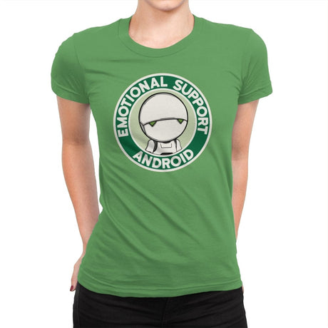Emotional Support Android - Womens Premium T-Shirts RIPT Apparel Small / Kelly