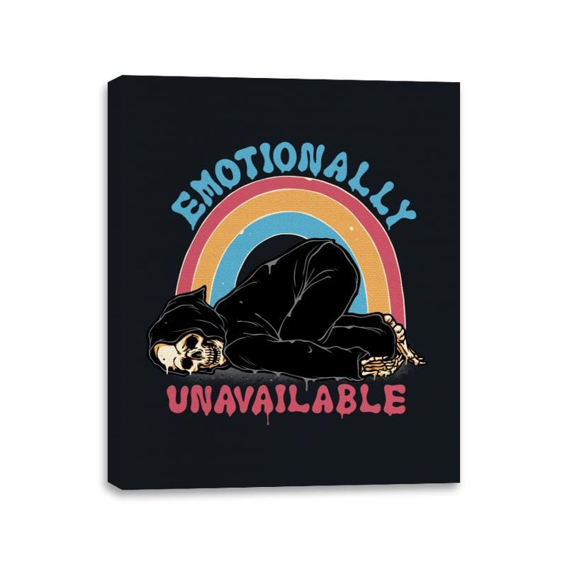 Emotionally Unavailable - Canvas Wraps Canvas Wraps RIPT Apparel 11x14 / Black