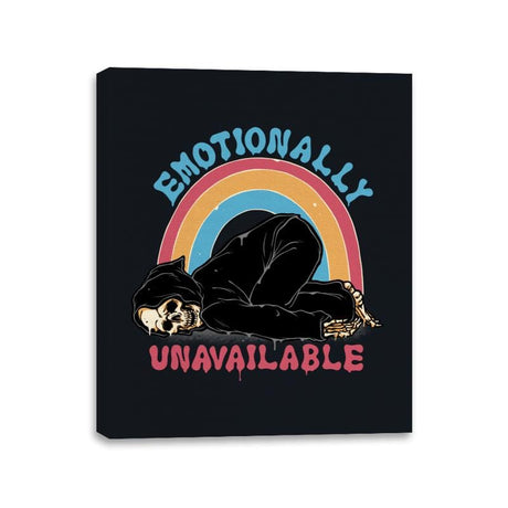 Emotionally Unavailable - Canvas Wraps Canvas Wraps RIPT Apparel 11x14 / Black