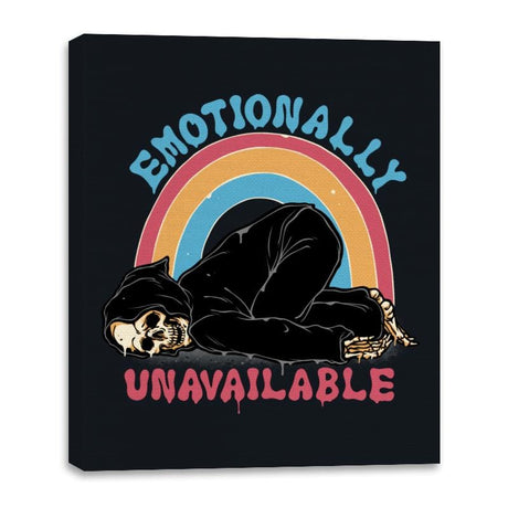 Emotionally Unavailable - Canvas Wraps Canvas Wraps RIPT Apparel 16x20 / Black