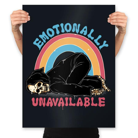 Emotionally Unavailable - Prints Posters RIPT Apparel 18x24 / Black