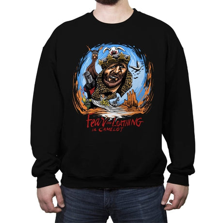 Fear and Loathing in Camelot - Crew Neck Sweatshirt Crew Neck Sweatshirt RIPT Apparel Small / Black
