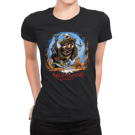 Fear and Loathing in Camelot - Womens Premium T-Shirts RIPT Apparel Small / Black