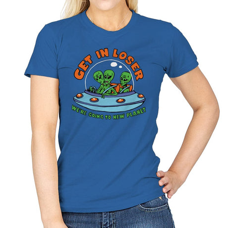 Get in Alien - Womens T-Shirts RIPT Apparel Small / Royal
