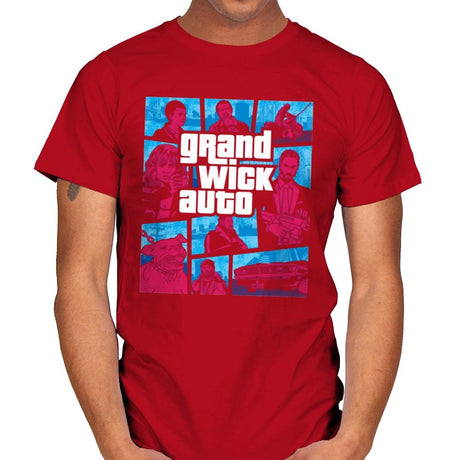 Grand Wick Auto - Mens T-Shirts RIPT Apparel Small / Red