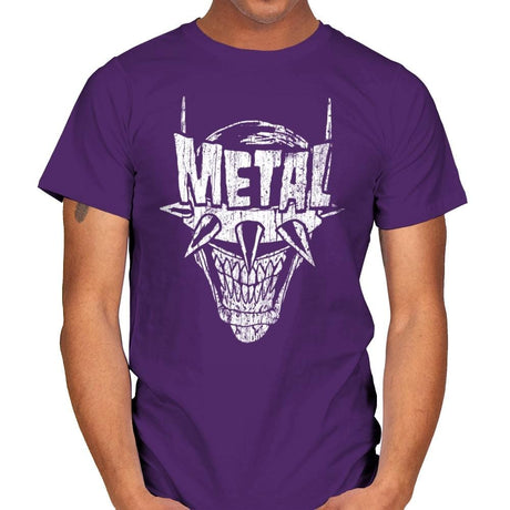 Heavy Metal Laughing-Bat - Anytime - Mens T-Shirts RIPT Apparel Small / Purple