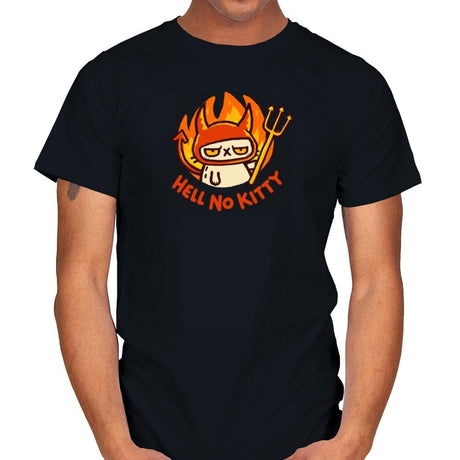 Hell To The No Kitty - Mens T-Shirts RIPT Apparel Small / Black