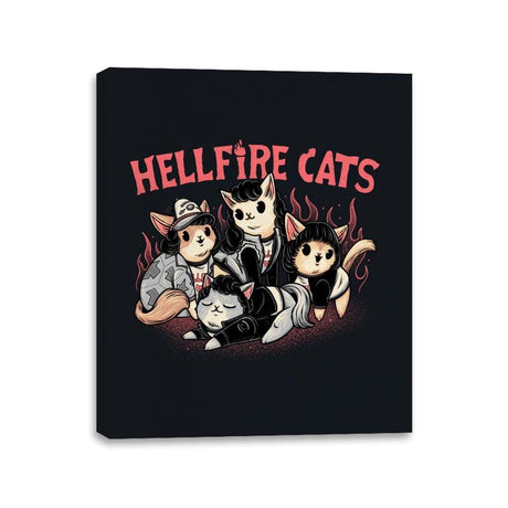 Hellfire Cats - Canvas Wraps Canvas Wraps RIPT Apparel 11x14 / Black
