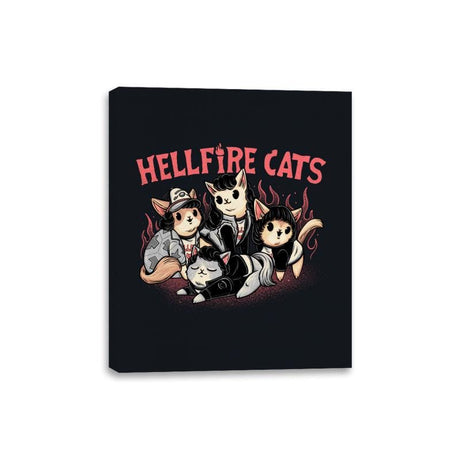 Hellfire Cats - Canvas Wraps Canvas Wraps RIPT Apparel 8x10 / Black