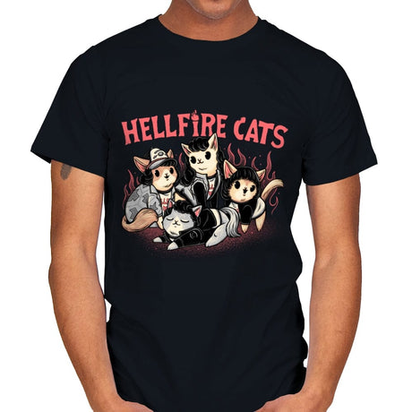 Hellfire Cats - Mens T-Shirts RIPT Apparel Small / Black