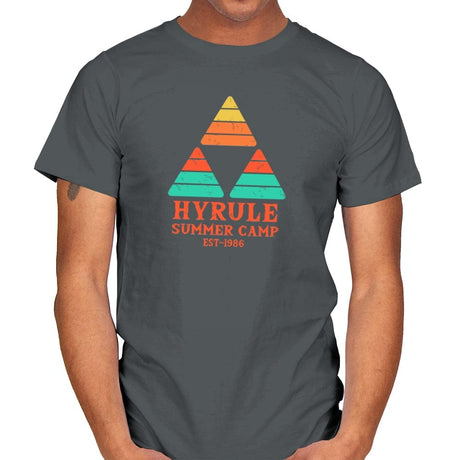 Hyrule Summer Camp - Mens T-Shirts RIPT Apparel Small / Charcoal