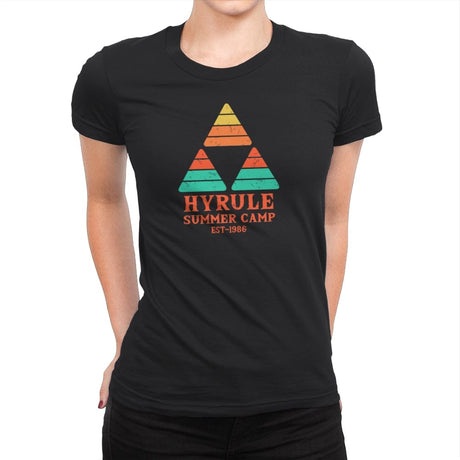 Hyrule Summer Camp - Womens Premium T-Shirts RIPT Apparel Small / Black
