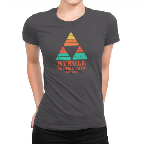Hyrule Summer Camp - Womens Premium T-Shirts RIPT Apparel Small / Heavy Metal