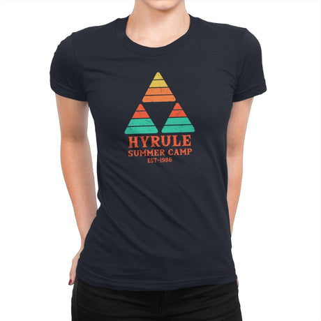 Hyrule Summer Camp - Womens Premium T-Shirts RIPT Apparel Small / Midnight Navy