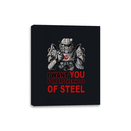 I want you for Brotherhood of Steel - Canvas Wraps Canvas Wraps RIPT Apparel 8x10 / Black