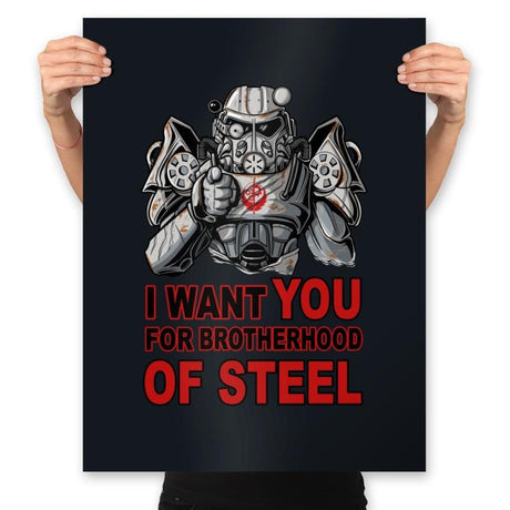 I want you for Brotherhood of Steel - Prints Posters RIPT Apparel 18x24 / Black