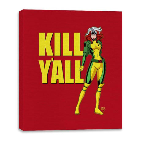 Kill Y'all - Canvas Wraps Canvas Wraps RIPT Apparel 16x20 / Red