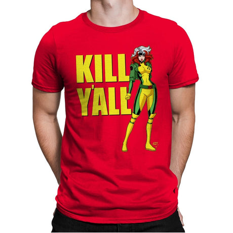 Kill Y'all - Mens Premium T-Shirts RIPT Apparel Small / Red