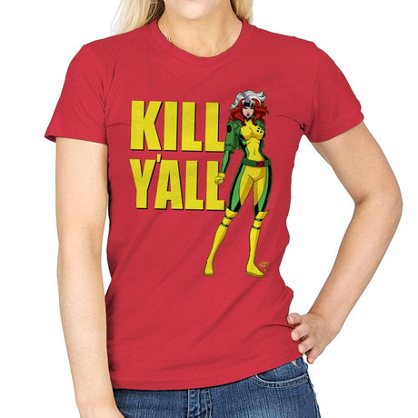 Kill Y'all - Womens T-Shirts RIPT Apparel Small / Red