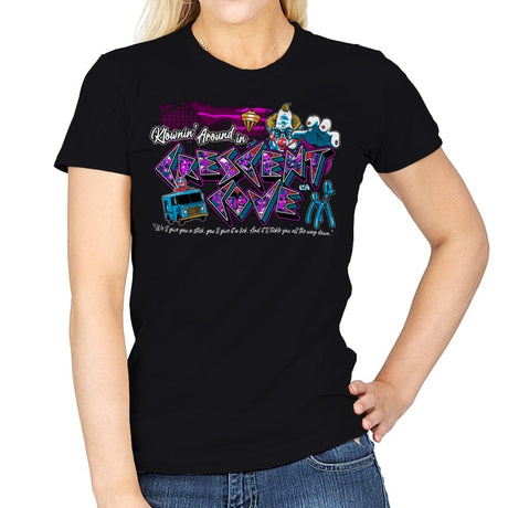 Klownin' in Crescent Cove - Womens T-Shirts RIPT Apparel Small / Black