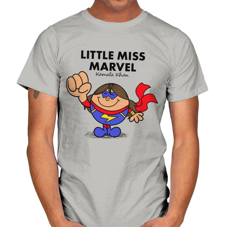 Little Miss Marvel - Mens T-Shirts RIPT Apparel Small / Ice Grey