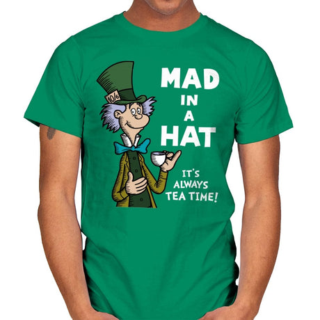 Mad in a Hat! - Mens T-Shirts RIPT Apparel Small / Kelly